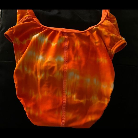 🆕 SPEEDO WOMEN'S ONE PIECE. TIE DYE FLYBACK. ORANGE/WHITE. Sz. 30. NWT. #0164 - Picture 5 of 15